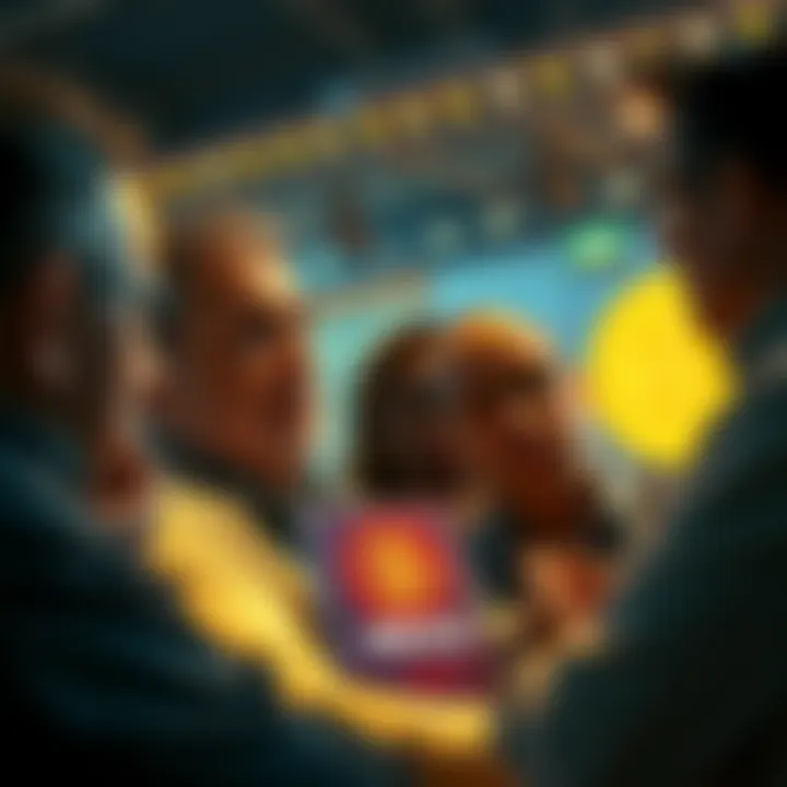 A group of long-time Bitcoin holders looking puzzled while discussing cryptocurrency concepts.