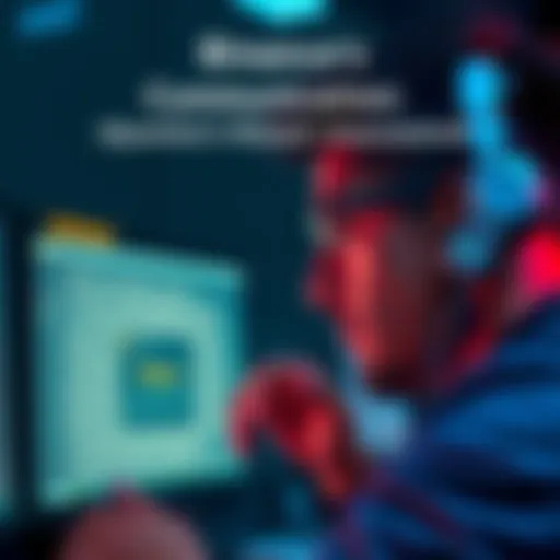 A concerned customer looking at a computer screen showing confusing messages from Binance, showing signs of frustration