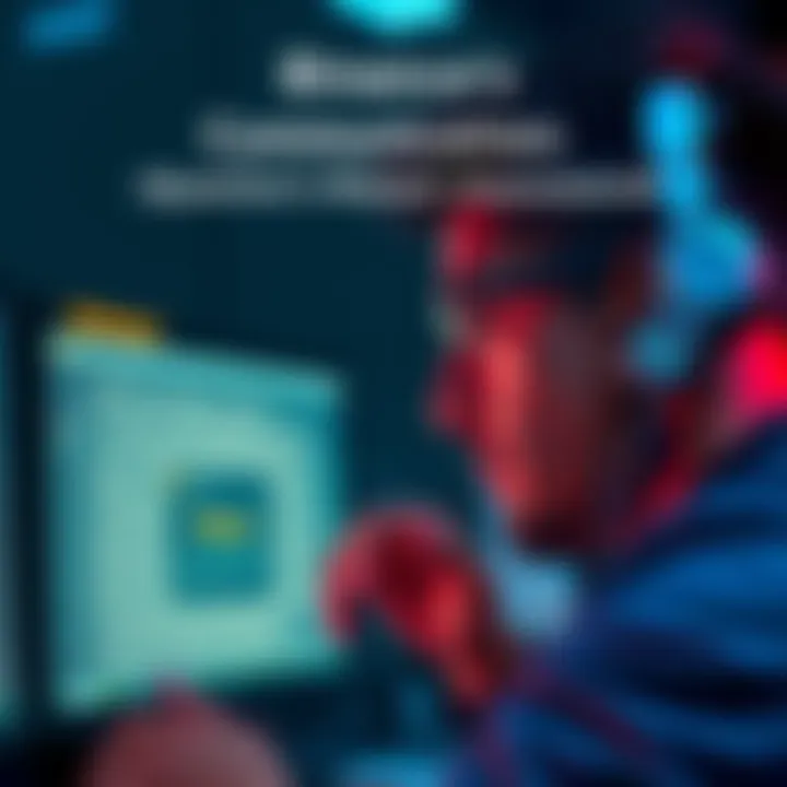 A concerned customer looking at a computer screen showing confusing messages from Binance, showing signs of frustration