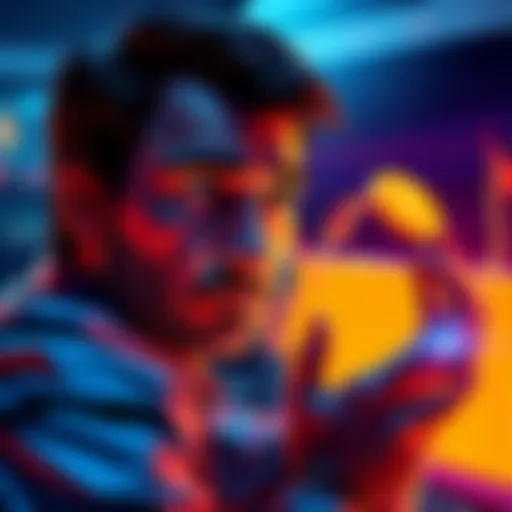 An investor looking puzzled at a chart showing a high MWETH token value of $5000 and a low trading value of 59 USDC, representing confusion in the crypto market.