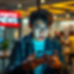 A person looking frustrated while using a phone, trying to cancel an account registration mistake.