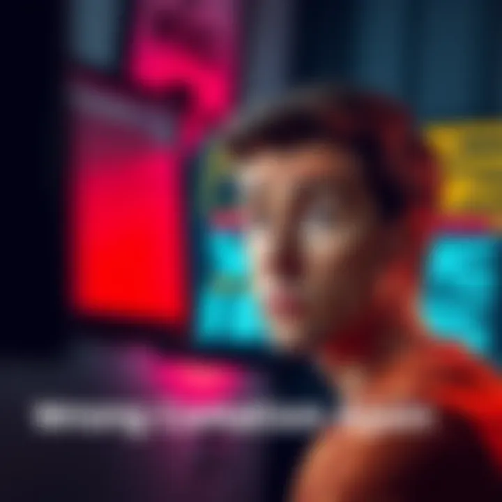 A person with a puzzled expression staring at a computer screen showing error messages related to wrong combinations.