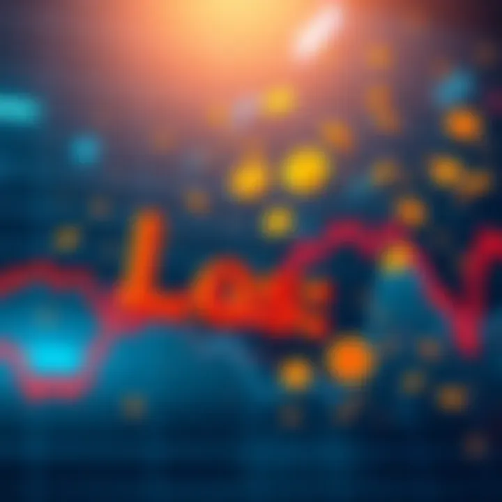 Corporate Loss Announcement A graph showing a steep decline in value, with Bitcoin symbols falling and the word 'Loss' prominently displayed, representing the $12.6 billion loss by Strategy.