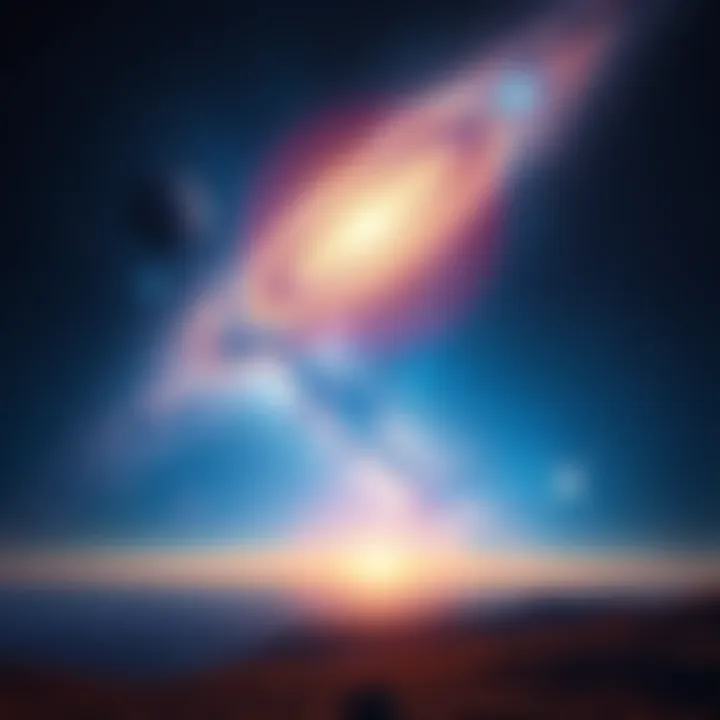 Cosmos Decline A fading cosmic scene with dim stars and a fading galaxy, symbolizing the decline of the cosmos concept.