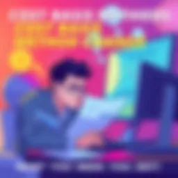 An illustration showing a person looking at financial documents and a computer with crypto and gambling data, looking puzzled about capital gains calculations.