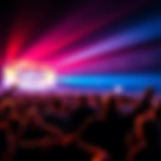 A vibrant crowd gathered in anticipation, counting down to a major event with excitement in the air.