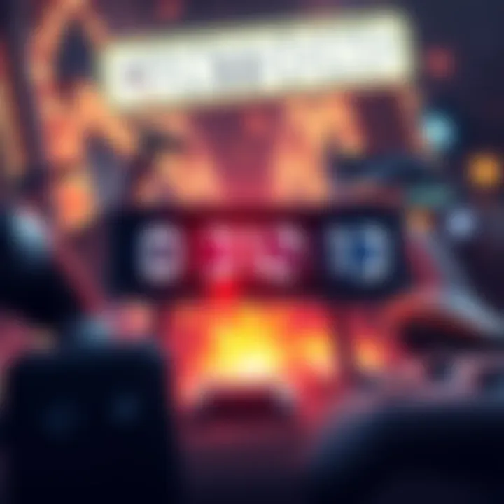 A graphic showing a countdown timer with gaming elements and excitement in the background