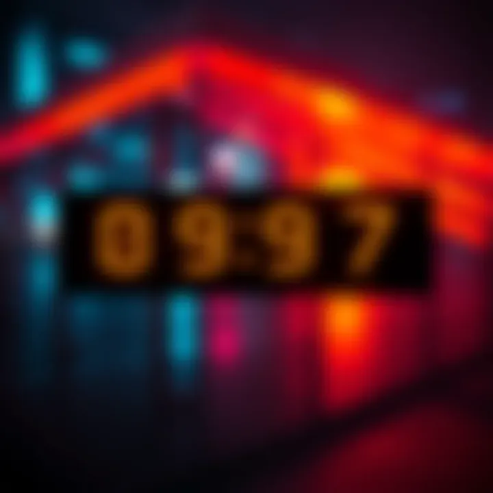 Digital countdown timer showing 9 hours and 7 minutes remaining, representing progress on Day 5 of an ongoing project.