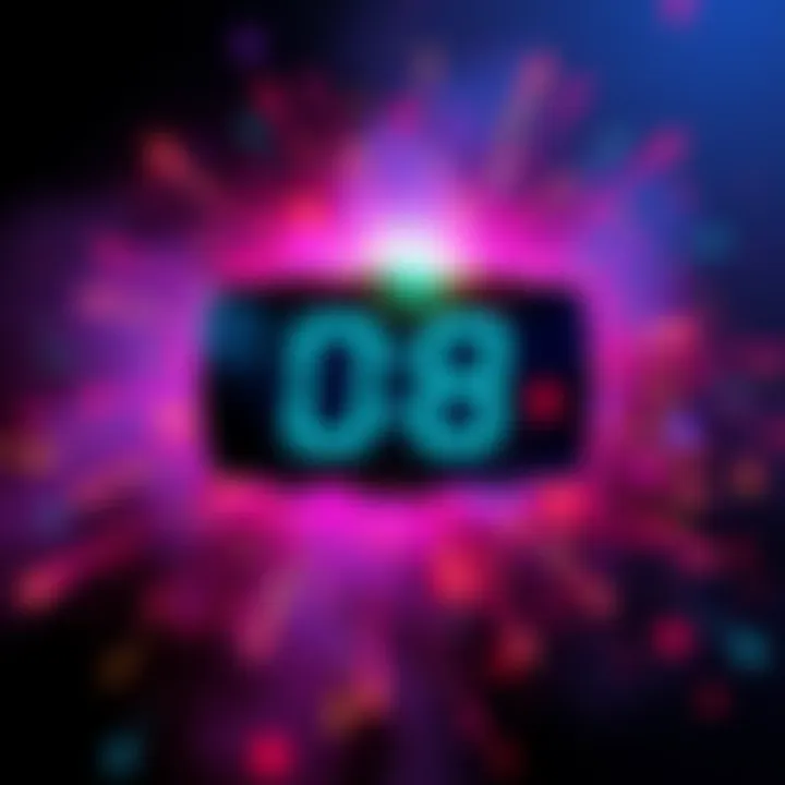 A vibrant countdown timer indicating the upcoming PLRL release announcement with colorful graphics and excitement