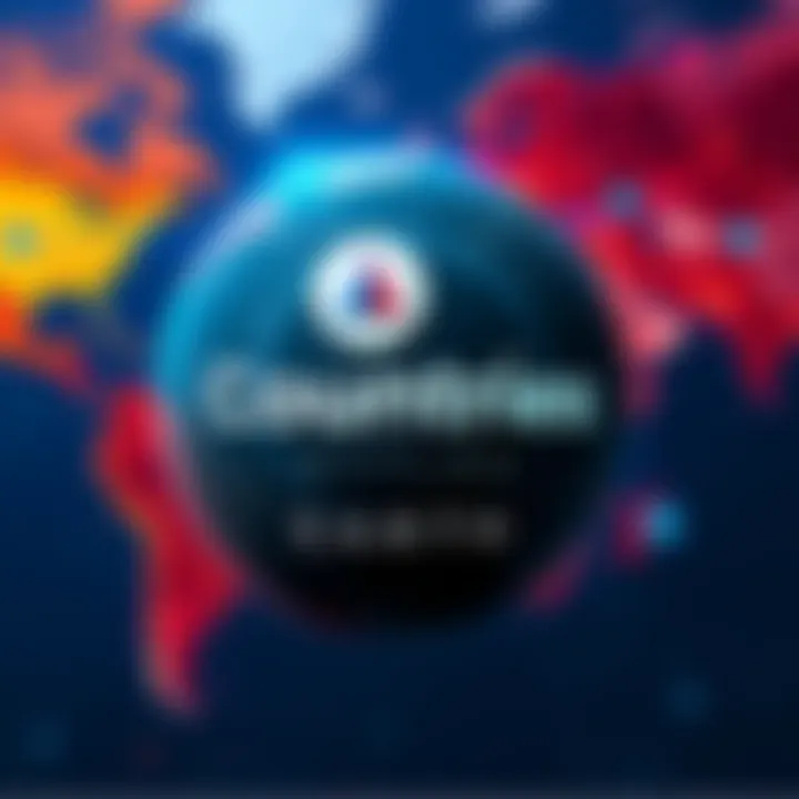 Countries Atlas Earth logo with a globe and map background representing its launch in multiple countries