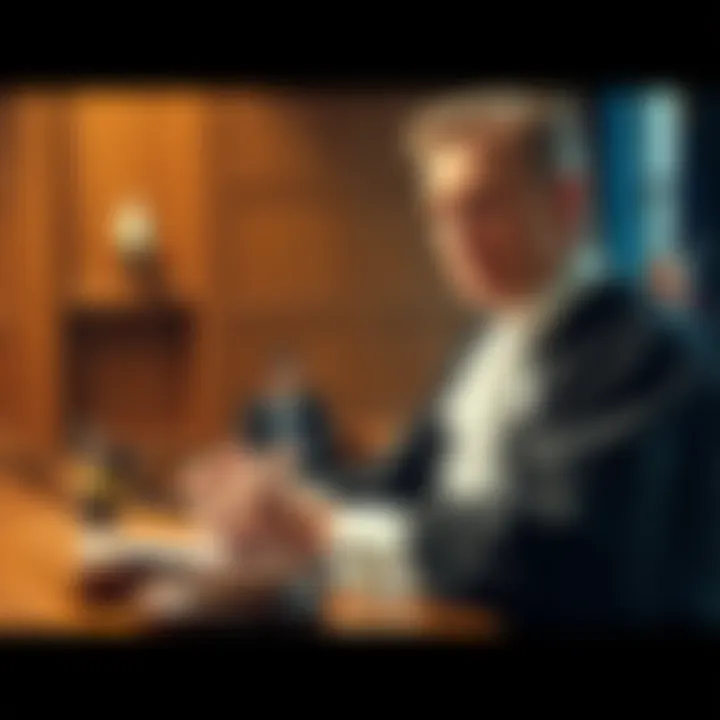 A judge in a courtroom expressing concerns about a trial, with a gavel in hand and a serious expression.