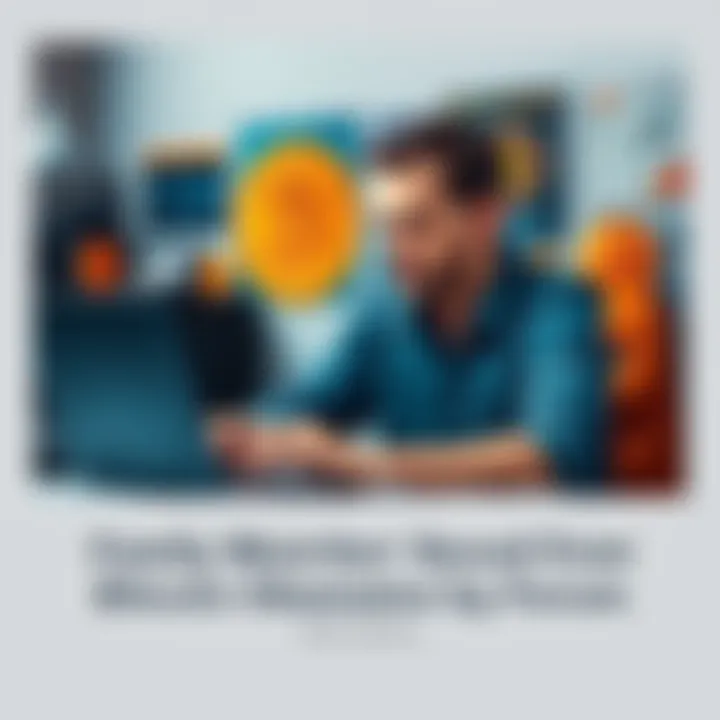 A man sits at a desk, looking at his laptop with a thoughtful expression, surrounded by Bitcoin posters and papers, symbolizing a change in mindset about cryptocurrency.