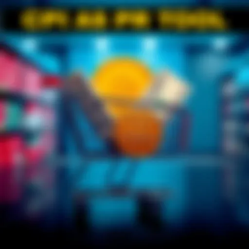 CPI as a PR Tool A graphic showing a shopping cart with dollar bills and a Bitcoin symbol, highlighting the contrast between CPI metrics and real inflation measures.