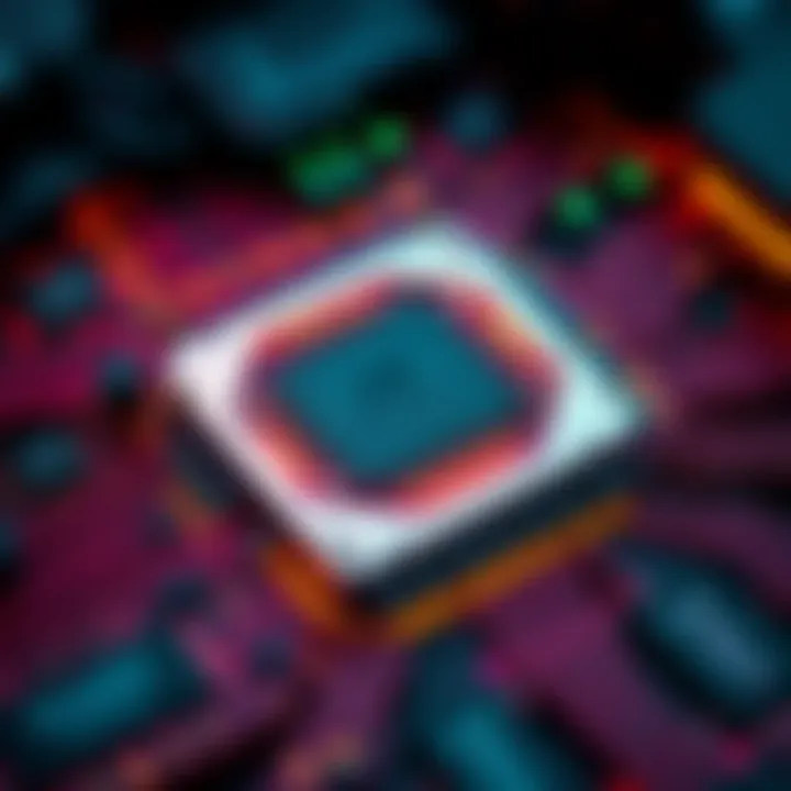 A computer CPU surrounded by memory chips, illustrating the impact of rising memory prices on RandomX mining.