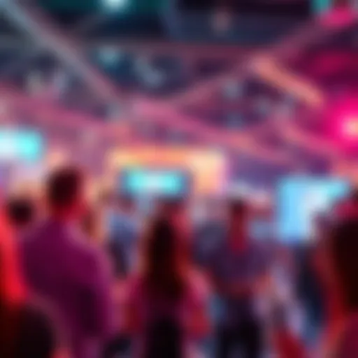 People sharing their creative projects in a bright, engaging event