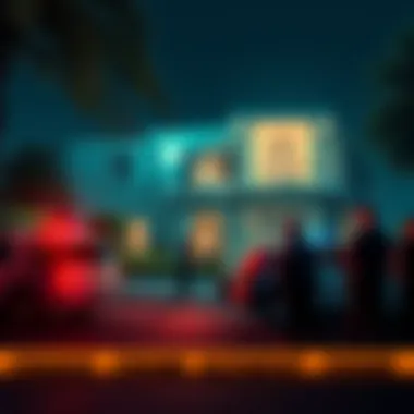 Crime Scene in Dubai A police cordon surrounds a luxury villa in Dubai, where a Russian crypto fraudster and his wife were found dead after a kidnapping. The scene reflects heightened security and concern over crime.