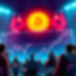 CRO Cryptocurrency Performance A chart showing CRO cryptocurrency prices stagnating below $1 with concerned people looking on.