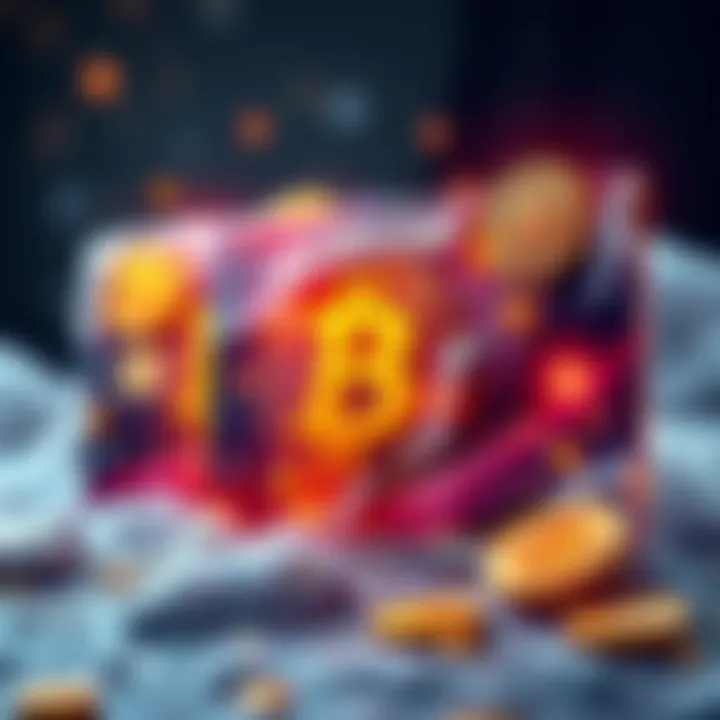 CRO's Icy Card with Bitcoin symbols and rewards graphic