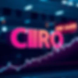 Graph showing an upward trend in CRO's price with excitement in the background
