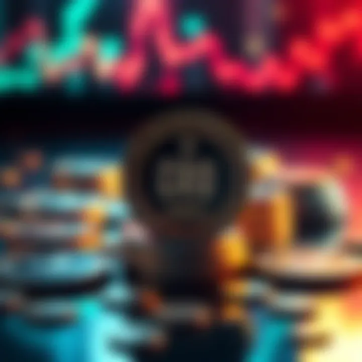 A visual representation of CRO tokens with a philanthropic focus, showing coins and charitable symbols