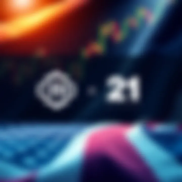 CRO and 21Shares logos with a background showing investment charts and the U.S. flag, symbolizing a new partnership for investment products