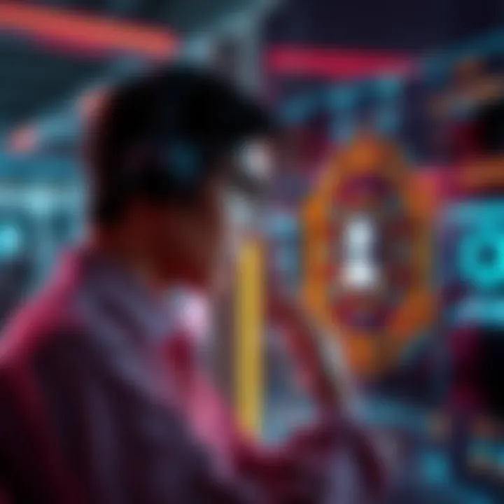 CRO and AI Integration A person interacting with an AI interface, symbolizing the connection between technology and people in automated processes.