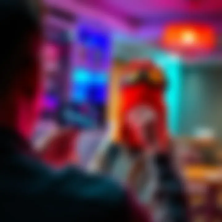 A person excitedly holding a Cro credit card while reviewing welcome rewards on a smartphone