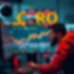 A person looks concerned while reviewing cryptocurrency market data on a computer screen, representing the current outlook for CRO and investor caution.