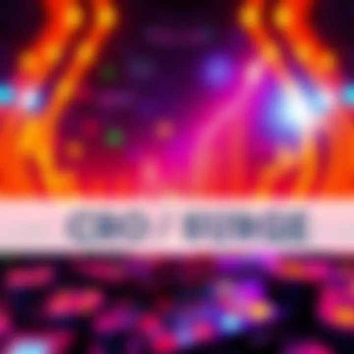 The image shows a rising graph representing the increase in $CRO token value, with symbols of technology and finance in the background.