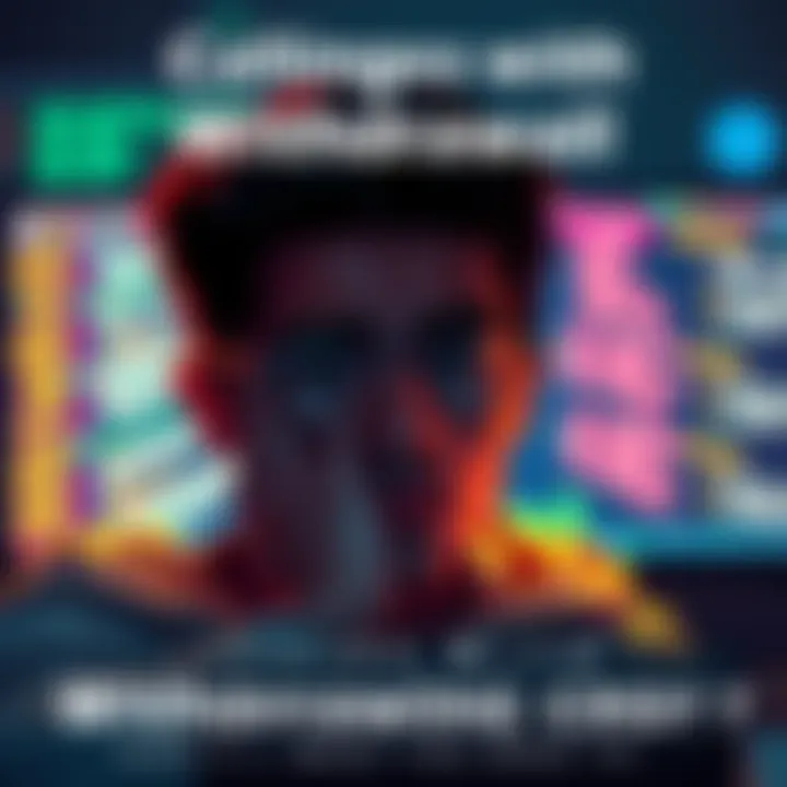 A frustrated person looking at a computer screen with withdrawal errors