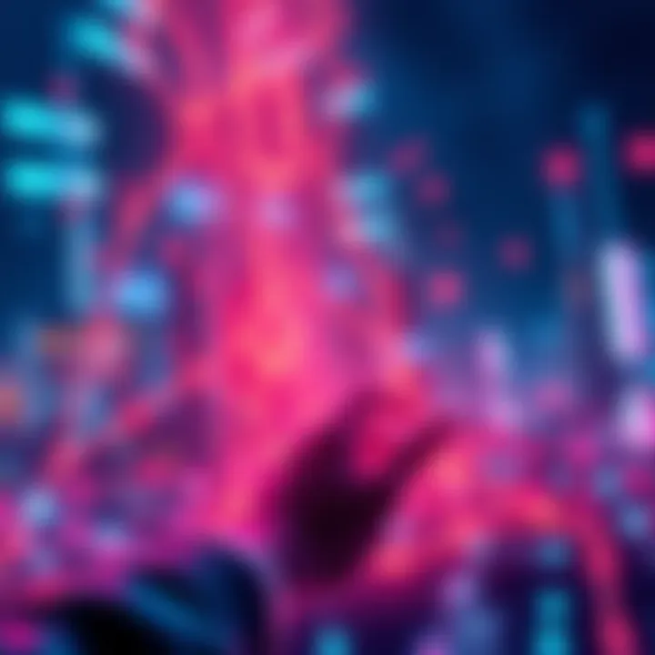 A graphic showing a user seamlessly interacting with different blockchain platforms without switching wallets or barriers.