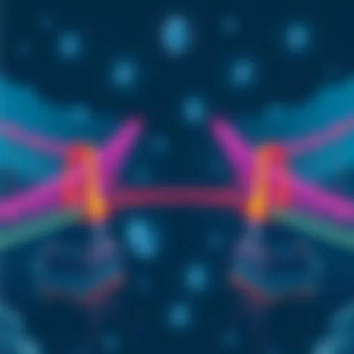 Illustration showing bridges connecting Ethereum and Arbitrum with USDC symbols, highlighting affordability in transfers