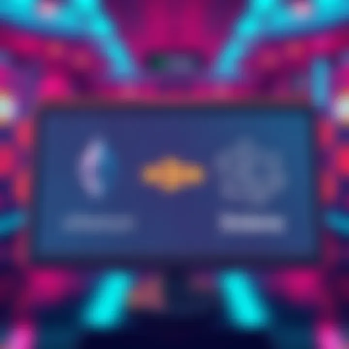 An illustration showing easy currency swaps between Ethereum and Solana with arrows connecting the two logos and a user-friendly interface on a screen.