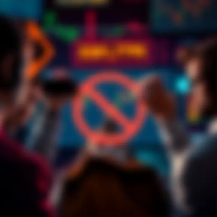 Investors looking frustrated at a stock market chart showing no returns, emphasizing their disappointment with Crowdcube's announcement.