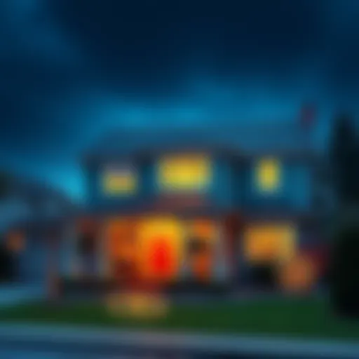 A house with a graphic of cryptocurrency symbols, illustrating Coinbase and Fannie Mae's new mortgage option