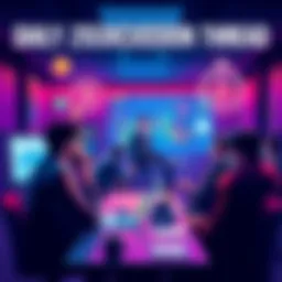 Crypto Discussion Forum People discussing crypto trading tips and scams in an online forum