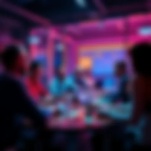 Group of people discussing cryptocurrency strategies and tips in a casual setting