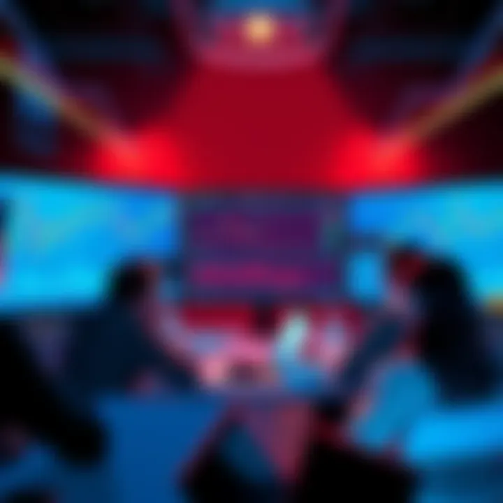 A group of people engaging in an online cryptocurrency discussion with charts and graphs displayed on screens.