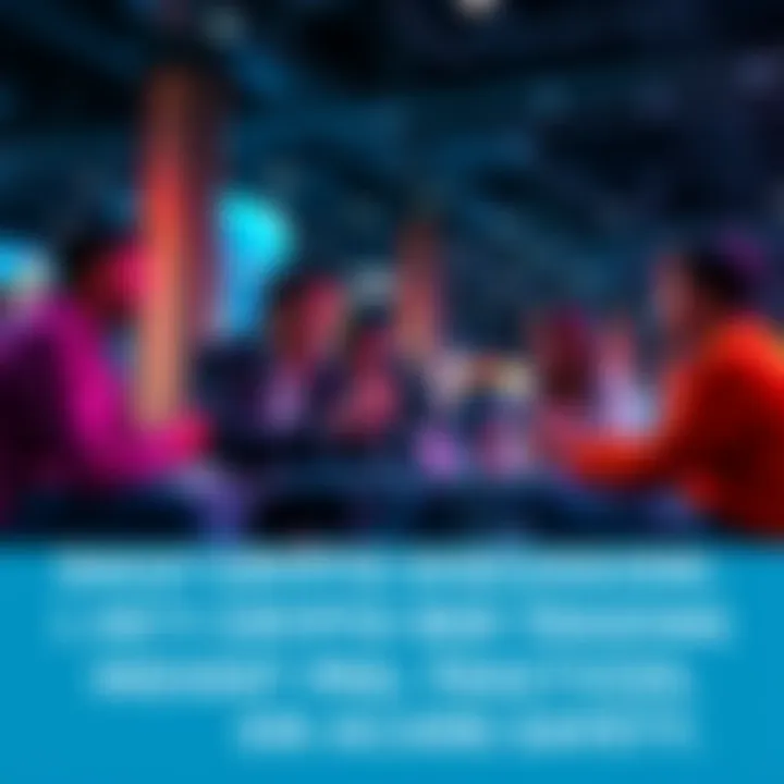 A group of people engaged in a discussion about cryptocurrency trading practices in a casual setting.