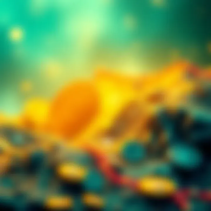 An abstract representation of Litecoin and Chainlink, showcasing the potential of diversification in cryptocurrency investments.