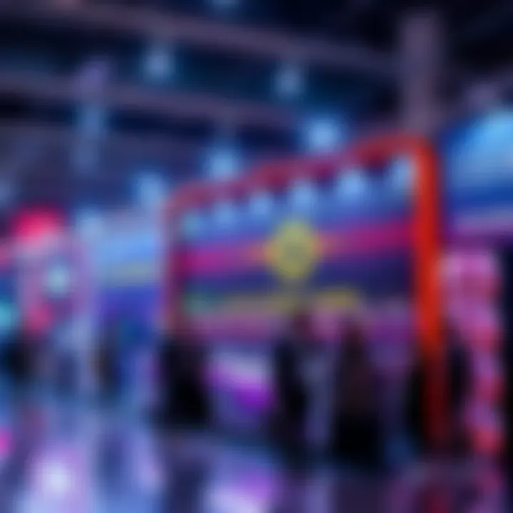 A booth at an IT fair showcasing cryptocurrency drainers as easy-to-use malware, attracting attention from attendees.