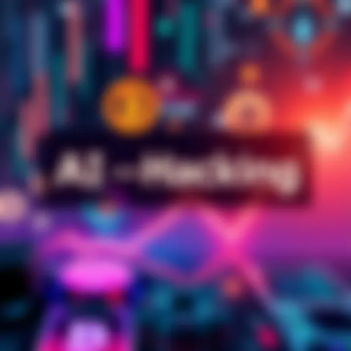 A graphic showing the decline of cryptocurrency values with the word 'AI-Hacking' prominently displayed. Includes icons of crypto coins and a fading upward graph.