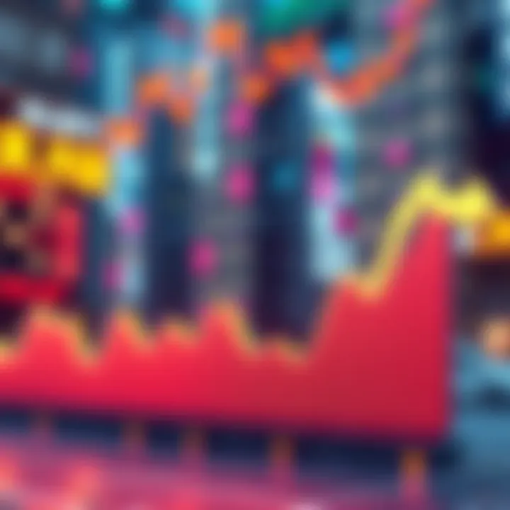 South Korea's cryptocurrency market showing interest in institutional investors while retail investors remain cautious, depicting a financial graph with declining trends