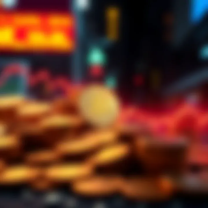 Visual representation of declining cryptocurrency values due to tariffs