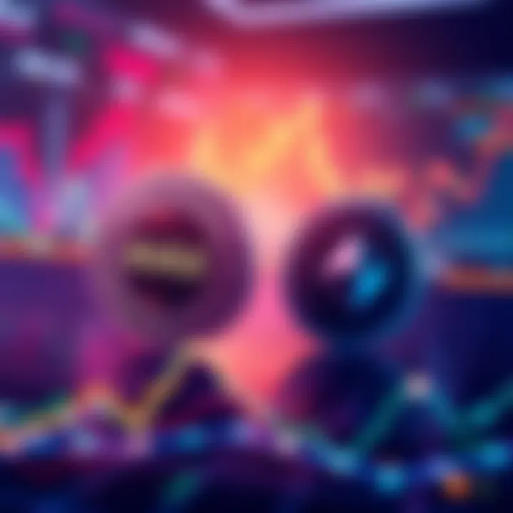 Graphic showing price targets and positive trends for AVAX and TON cryptocurrencies amidst market fluctuations