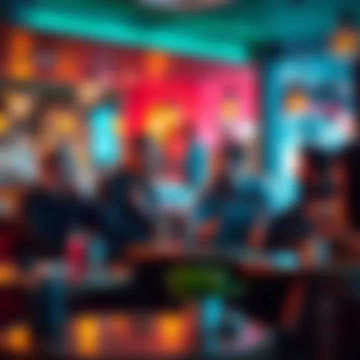 A group of people discussing bad cryptocurrency advice at a coffee shop, looking concerned and frustrated.
