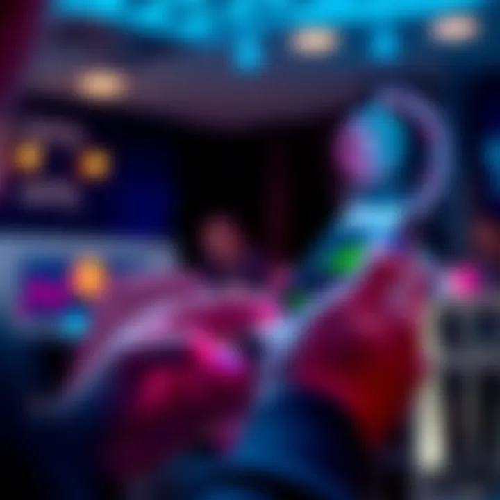 A person using a smartphone to explore beginner-friendly cryptocurrency apps with colorful graphics.