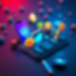 Crypto apps promoting privacy An illustration showing various cryptocurrency apps on a smartphone, highlighting their focus on user privacy and data protection