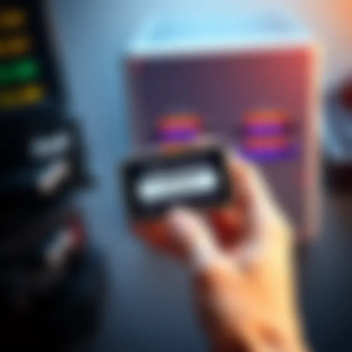 A hand holding a Ledger Recovery Key device with a secure password and a titanium storage solution in the background, symbolizing crypto recovery phrase protection.