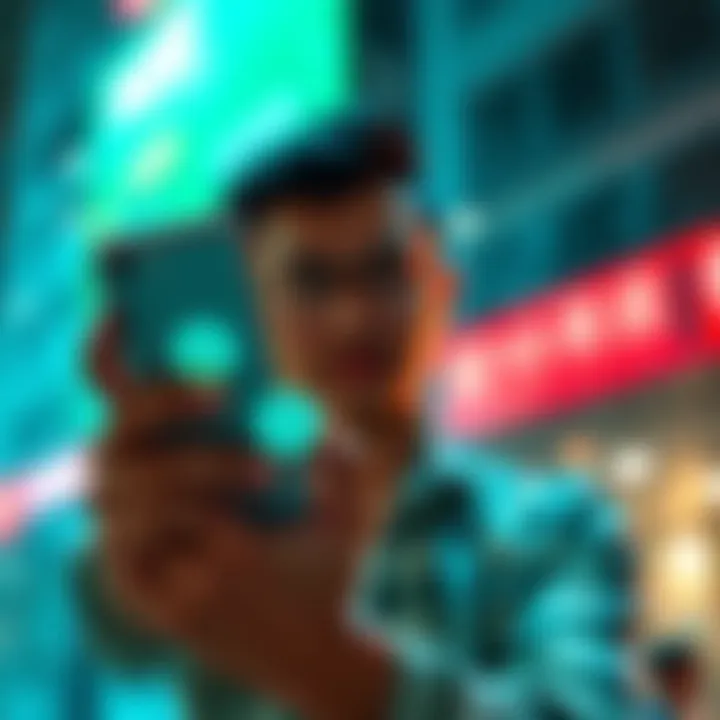 Person seeking donations for Oppo phone Individual holding a smartphone with crypto symbols and USDT logo, asking for community support to buy an Oppo phone
